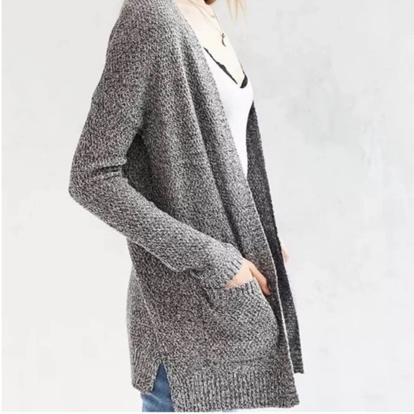 BDG GRAY OPEN FRONT CARDIGAN SWEATER - Picture 8 of 9